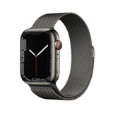 Apple Watch Series 7 GPS + Cellular, 45mm Graphite Stainless Steel Case with Graphite Milanese Loop