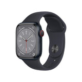 Apple Watch Series 8 GPS + Cellular 41mm Midnight Aluminium Case with Midnight Sport Band - Regular