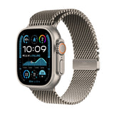 Apple Watch Ultra 2 GPS + Cellular 49mm Natural Titanium Case with Natural Titanium Milanese Loop - Medium