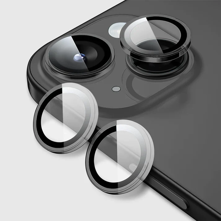Gripp FOCAL Camera Lens Protector 2N1 (Compatible with Apple iPhone 15 & iPhone 15 Max) - Black