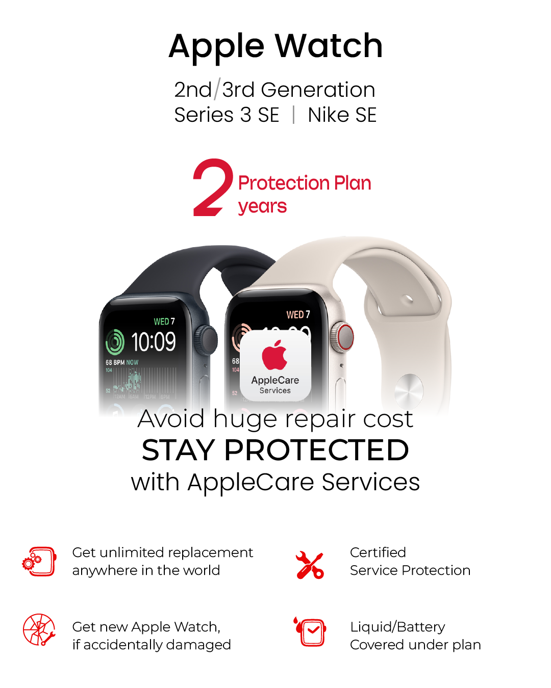Watch Series 3 SE and Nike SE 2nd Gen - Apple Care Services
