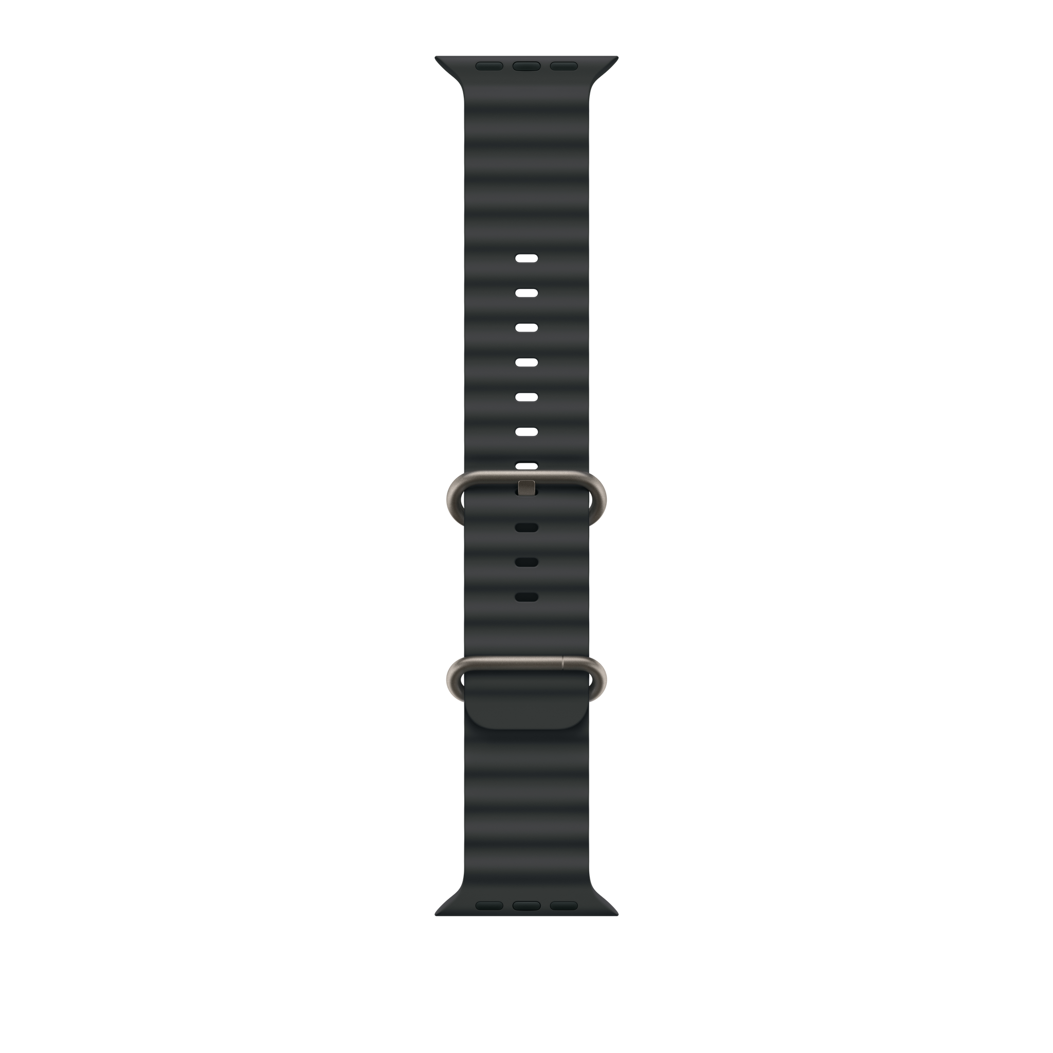 49mm Black Ocean Band - Natural Titanium Finish