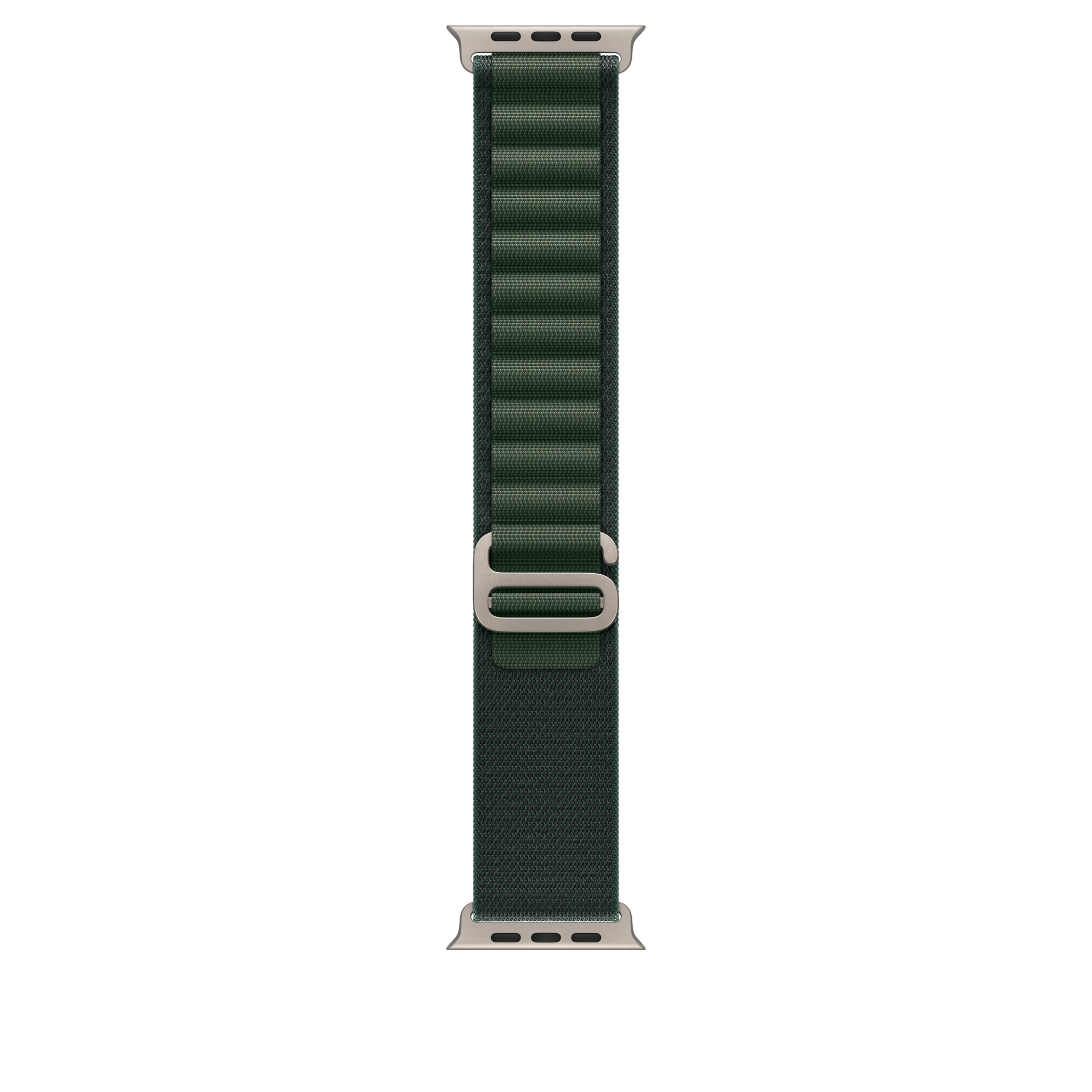 49mm Dark Green Alpine Loop - Large - Natural Titanium Finish