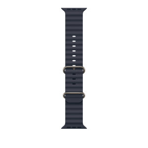 49mm Navy Ocean Band - Natural Titanium Finish