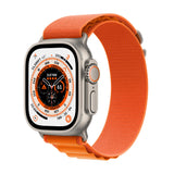 Apple Watch Ultra GPS + Cellular, 49mm Titanium Case with Orange Alpine Loop - Small