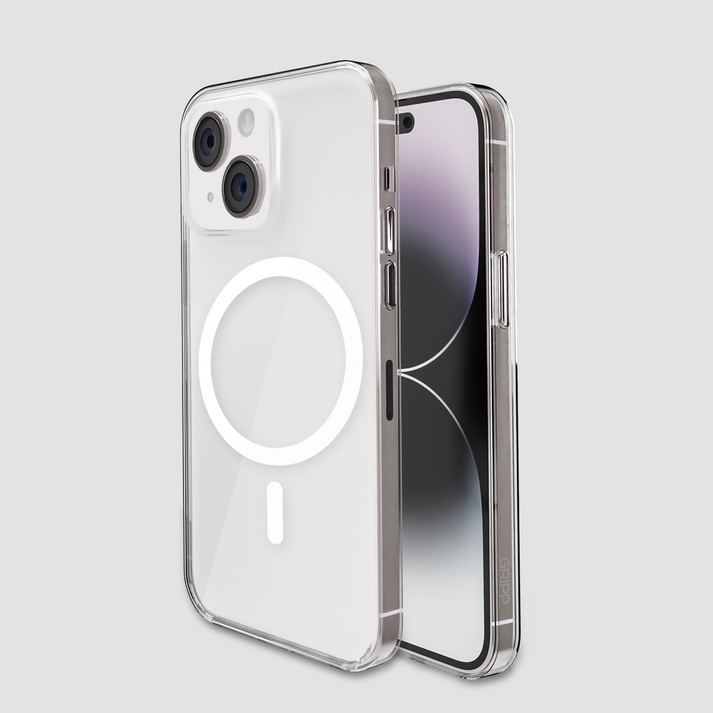 Gripp Clear MagSafe Case for Apple iPhone 15 Max (6.7) with White Ring  - Clear