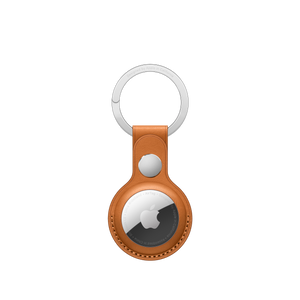 AirTag Leather Key Ring ‚Äì Golden Brown