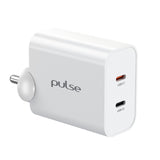 Pulse 65W Dual USB-C Gan PD Adapter - White