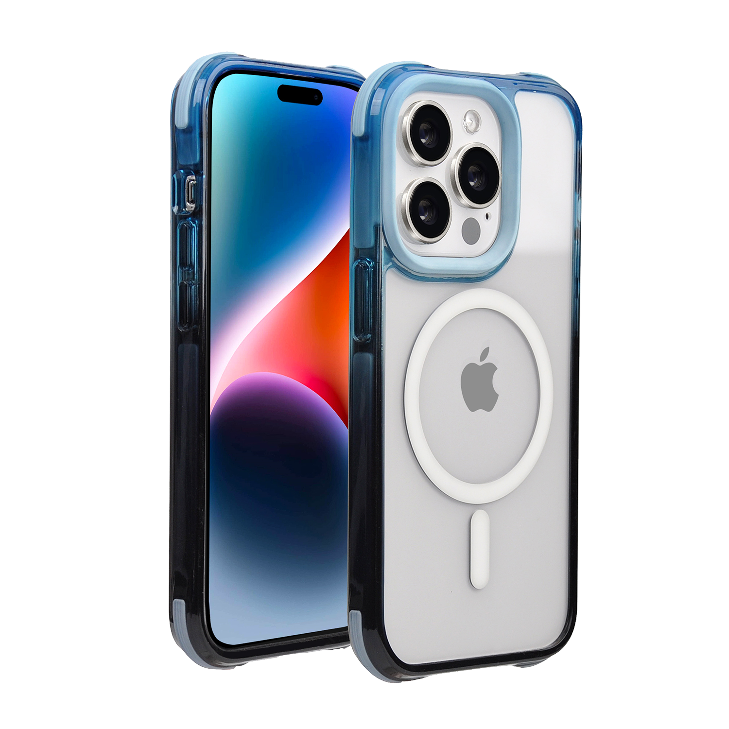 Pulse TANK Gradient Magsafe case for iPhone 15-Blue