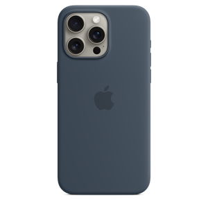 iPhone¬†15¬†Pro¬†Max Silicone Case with MagSafe - Storm¬†Blue